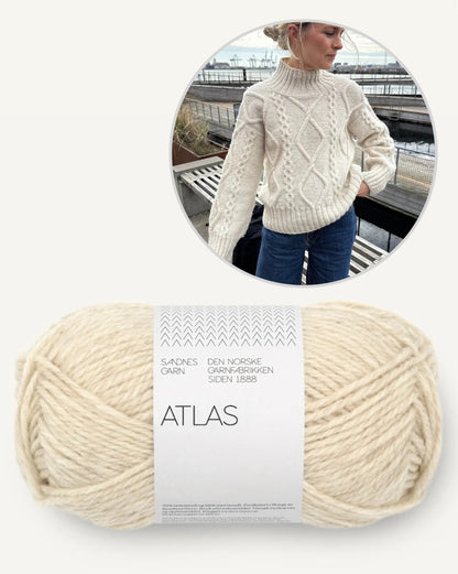 Saga Sweater | Enchanting cable pattern from Atlas by Sandnes Garn