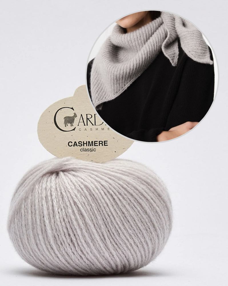 Sailor Scarf | delicate cloth in half brioche with Classic Cashmere by Cardiff