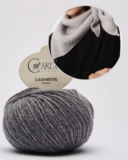 Sailor Scarf | delicate cloth in half brioche with Classic Cashmere by Cardiff