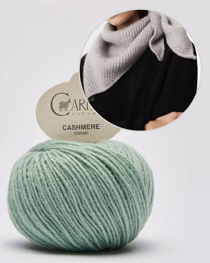 Sailor Scarf | delicate cloth in half brioche with Classic Cashmere by Cardiff