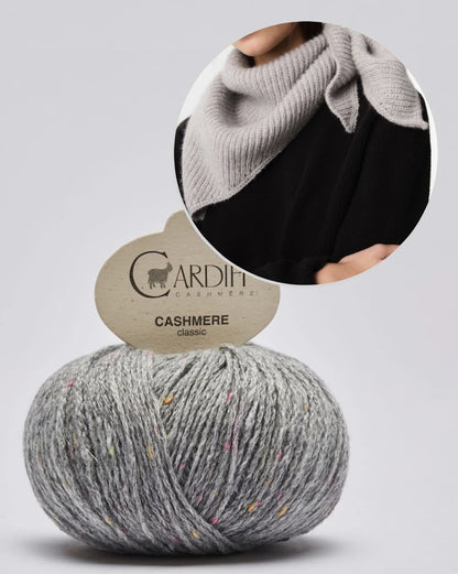 Sailor Scarf | delicate cloth in half brioche with Classic Cashmere by Cardiff