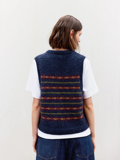 Holly Slipover | classic Norwegian sweater vest made from Tynn Peer Gynt and Tynn Silk Mohair by Sandnes Garn