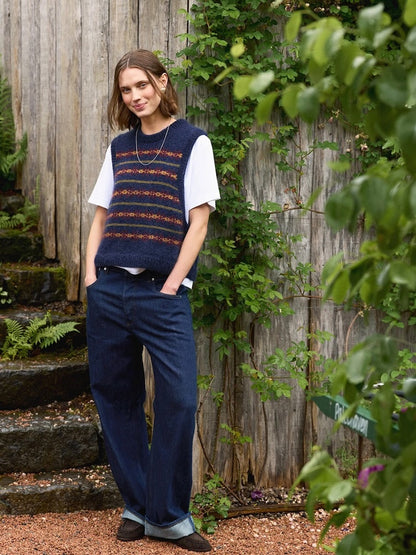 Holly Slipover | classic Norwegian sweater vest made from Tynn Peer Gynt and Tynn Silk Mohair by Sandnes Garn