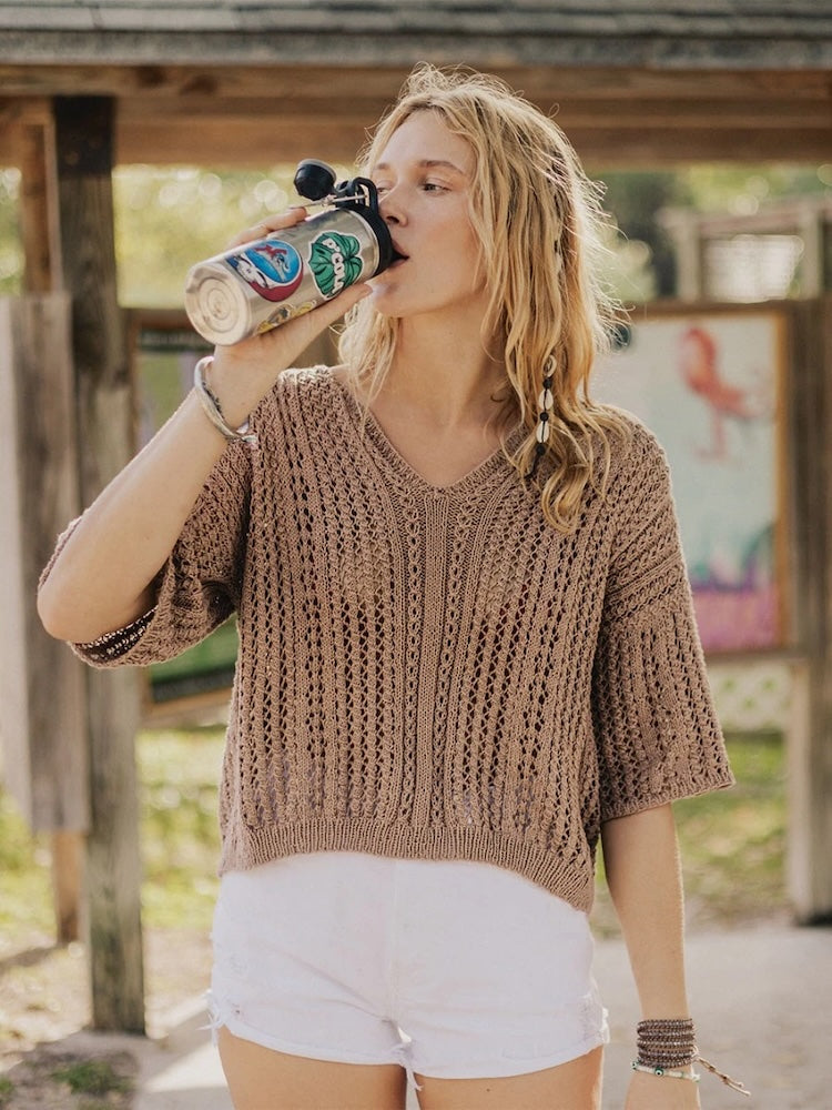 April Bluse | beachy Shirt aus Mandarin Petit von Sandnes Garn