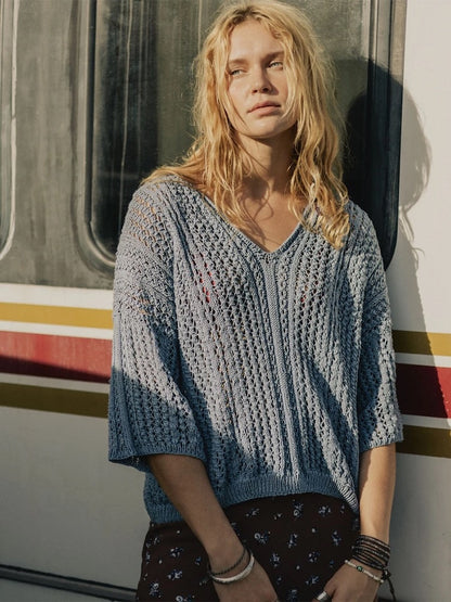 April Bluse | beachy Shirt aus Mandarin Petit von Sandnes Garn