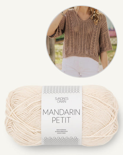 April Bluse | beachy Shirt aus Mandarin Petit von Sandnes Garn