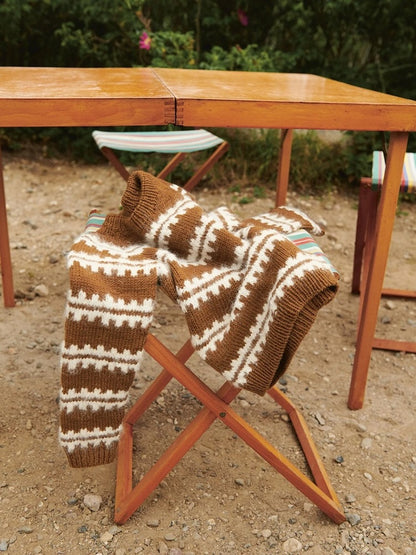 Ridge Sweater Sandnes 2506 | fluffy patterned stripes from Double Sunday and Borstet Alpakka