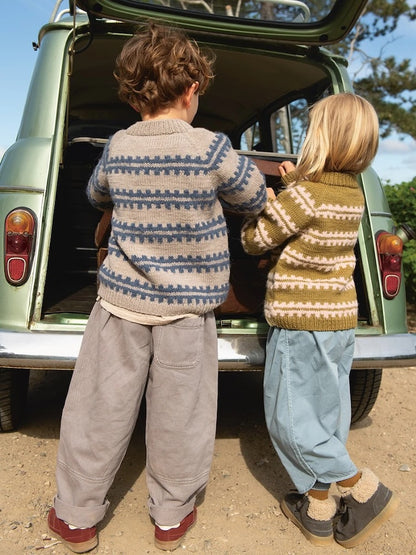 Ridge Sweater Sandnes 2506 | fluffy patterned stripes from Double Sunday and Borstet Alpakka