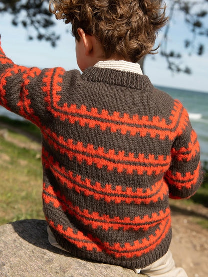 Ridge Sweater Sandnes 2506 | fluffy patterned stripes from Double Sunday and Borstet Alpakka