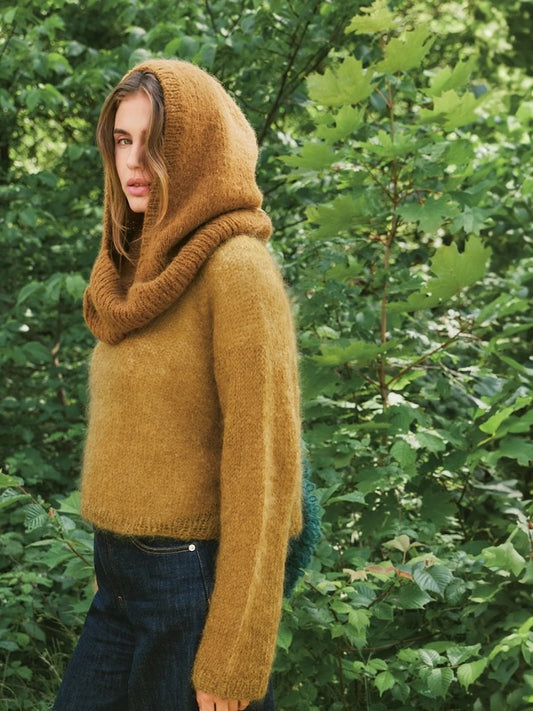 Snuggle Hood | Écharpe-cagoule en Alpaga brossé de Sandnes Garn