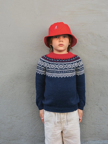 Marius Sweater Junior - cozy soft | classic pattern from Babyull Lanett by Sandnes Garn