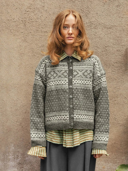 Cardigan Setesdal | motif classique en Peer Gynt de Sandnes Garn