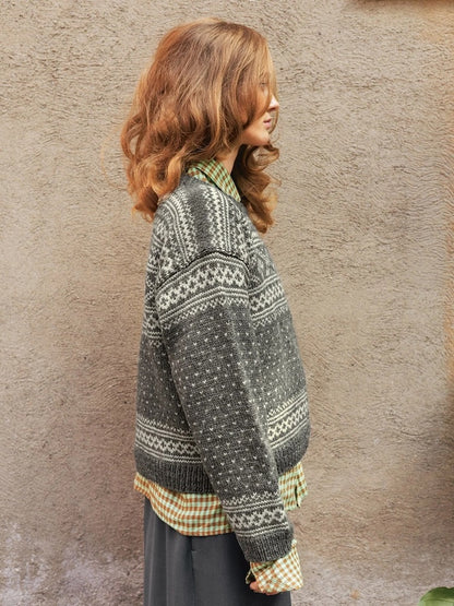 Cardigan Setesdal | motif classique en Peer Gynt de Sandnes Garn
