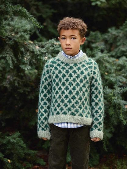 Christmas Tree Sweater - Kids | Cozy soft Christmas sweater from Kos by Sandnes Garn