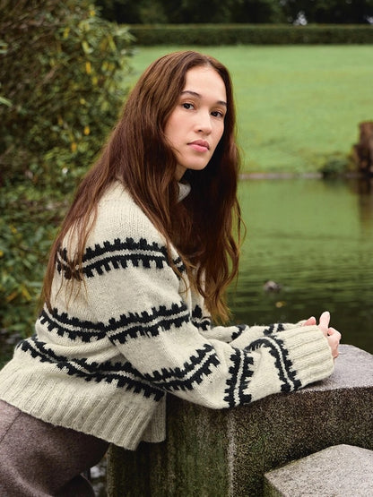 Ridge Sweater | detailed stripes from Atlas by Sandnes Garn