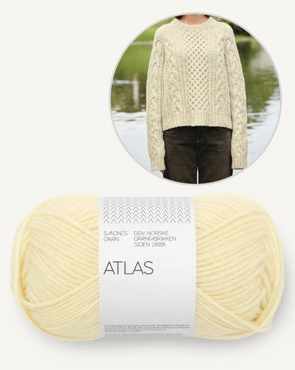 Wilbur Cable Sweater | Timeless cable pattern from Atlas by Sandnes Garn
