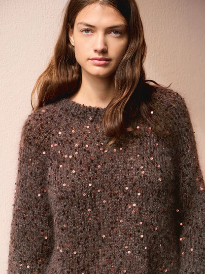 Rookie Sweater | for festive sparkling moments from Sequin and Ballerina Chunky Mohair by Sandnes Garn