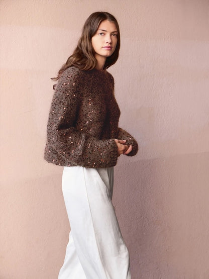 Rookie Sweater | for festive sparkling moments from Sequin and Ballerina Chunky Mohair by Sandnes Garn