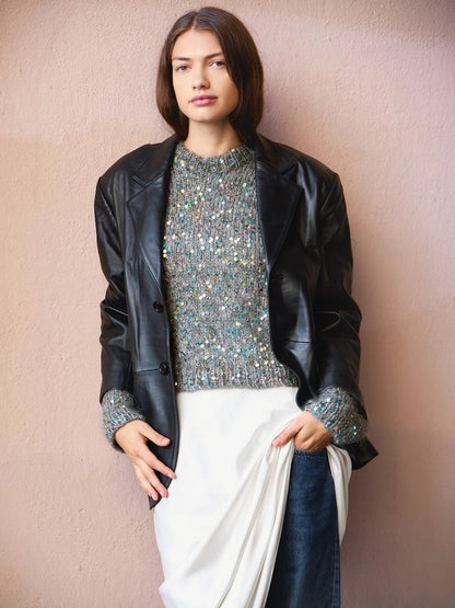 Rookie Sweater | for festive sparkling moments from Sequin and Ballerina Chunky Mohair by Sandnes Garn