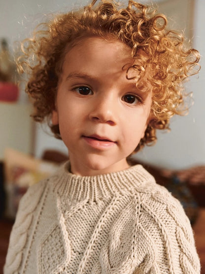 Nilo Sweater Kids - Laine mérinos | doux motif torsadé en laine mérinos de Sandnes Garn