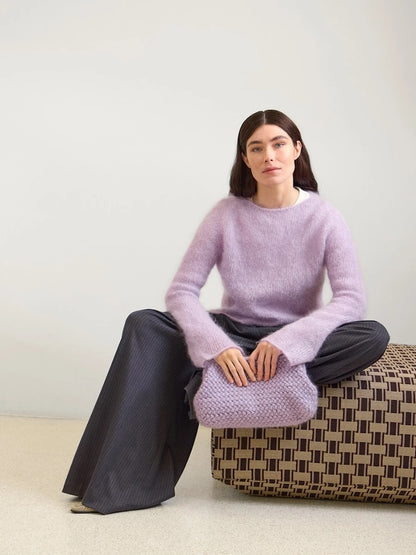 Lyra Sweater | feine Bluse mit weiten Ärmeln aus Ballerina Chunky Mohair von Sandnes Garn