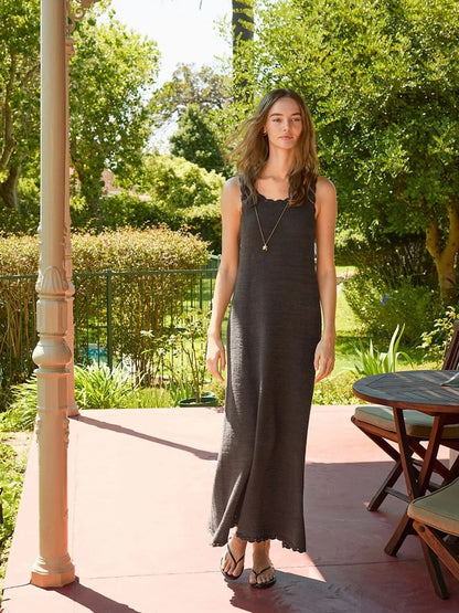 Robe longue Roselyn | Maxi-robe décontractée en lin de Sandnes Garn