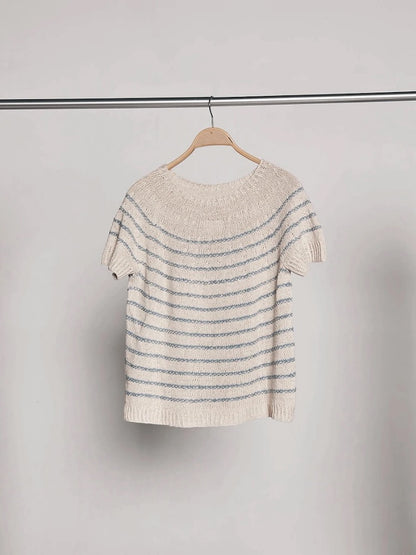 River Tee | loose striped shirt made from Line by Sandnes Garn