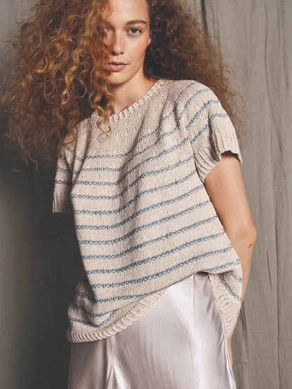 River Tee | loose striped shirt made from Line by Sandnes Garn