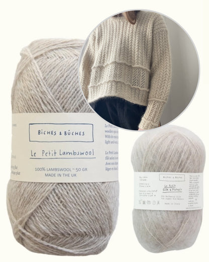 Sarang Sweater | boxy Zopfmuster aus Le Petit Lambswool und Le Petit Silk & Mohair von Biches & Bûches