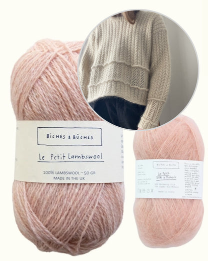 Sarang Sweater | boxy Zopfmuster aus Le Petit Lambswool und Le Petit Silk & Mohair von Biches & Bûches