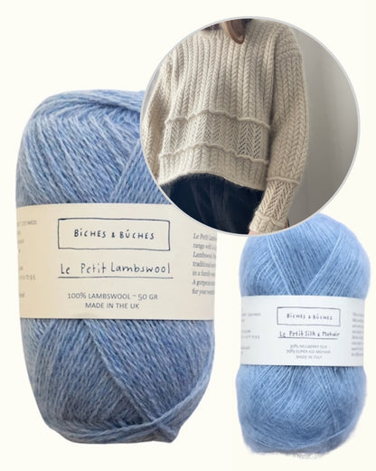 Sarang Sweater | boxy Zopfmuster aus Le Petit Lambswool und Le Petit Silk & Mohair von Biches & Bûches