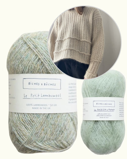 Sarang Sweater | boxy Zopfmuster aus Le Petit Lambswool und Le Petit Silk & Mohair von Biches & Bûches