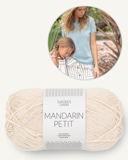 Bow Shirt | delicate lace pattern from Mandarin Petit by Sandnes Garn