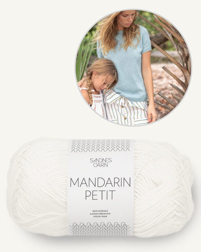 Bow Shirt | delicate lace pattern from Mandarin Petit by Sandnes Garn