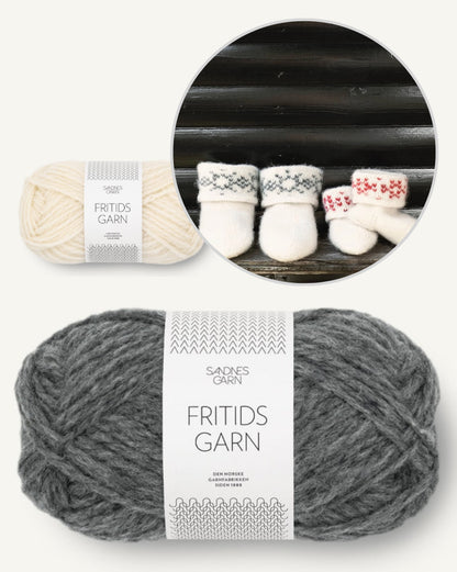Felted Snowflake Slippers | charming gift made of Fritidsgarn by Sandnes Garn