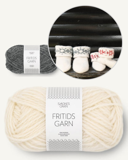 Felted Snowflake Slippers | charming gift made of Fritidsgarn by Sandnes Garn