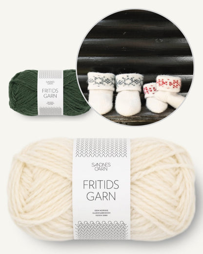Felted Snowflake Slippers | charming gift made of Fritidsgarn by Sandnes Garn