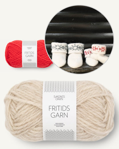 Felted Snowflake Slippers | charming gift made of Fritidsgarn by Sandnes Garn