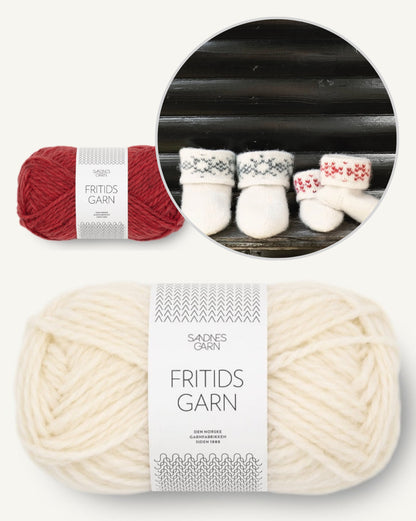 Felted Snowflake Slippers | charming gift made of Fritidsgarn by Sandnes Garn