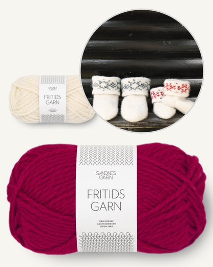 Felted Snowflake Slippers | charming gift made of Fritidsgarn by Sandnes Garn