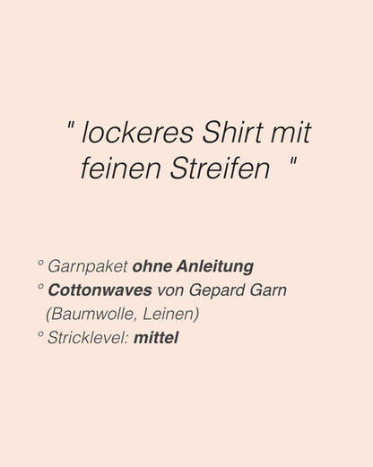 Sea Loop Tee | lässige Streifen aus Cottonwaves von Gepard Garn