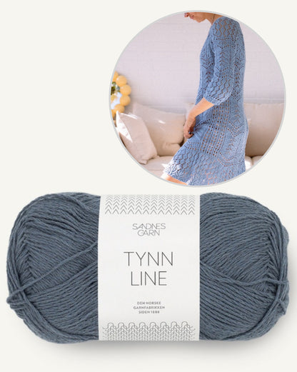 Robe Seashore | motif délicat en Tynn Line de Sandnes Garn