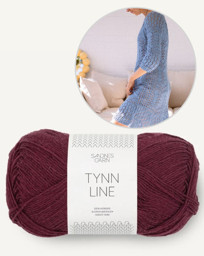 Robe Seashore | motif délicat en Tynn Line de Sandnes Garn