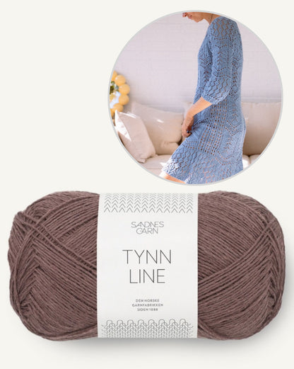 Robe Seashore | motif délicat en Tynn Line de Sandnes Garn