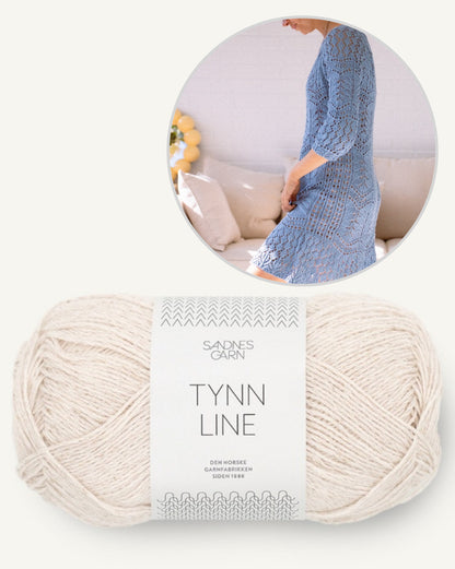 Robe Seashore | motif délicat en Tynn Line de Sandnes Garn