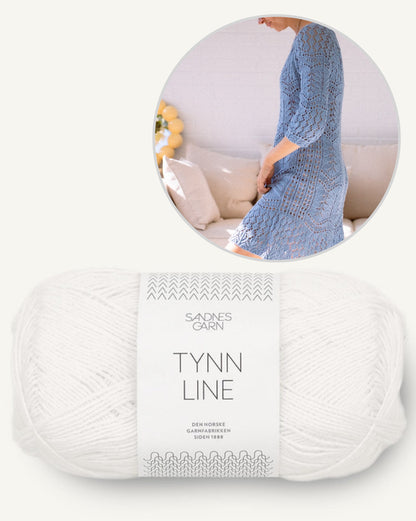 Robe Seashore | motif délicat en Tynn Line de Sandnes Garn