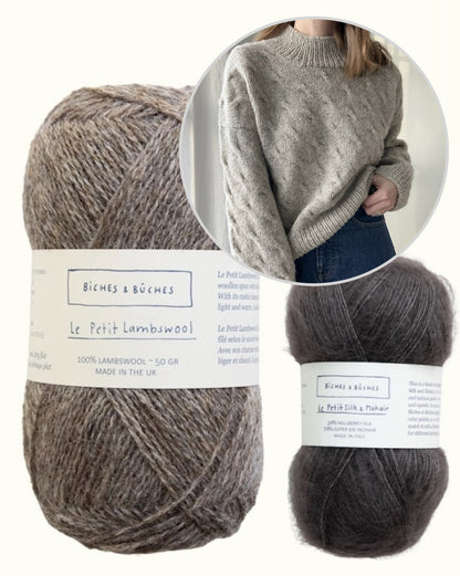 Seaway Pullover | zartes Zopfmuster aus Le Petit Lambswool und Le Petit Silk Mohair von Biches & Bûches