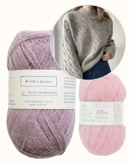 Seaway Pullover | zartes Zopfmuster aus Le Petit Lambswool und Le Petit Silk Mohair von Biches & Bûches