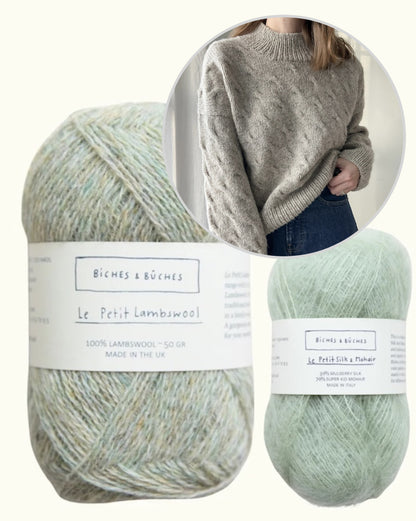 Seaway Pullover | zartes Zopfmuster aus Le Petit Lambswool und Le Petit Silk Mohair von Biches & Bûches