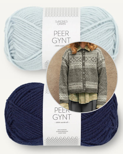 Cardigan Setesdal | motif classique en Peer Gynt de Sandnes Garn